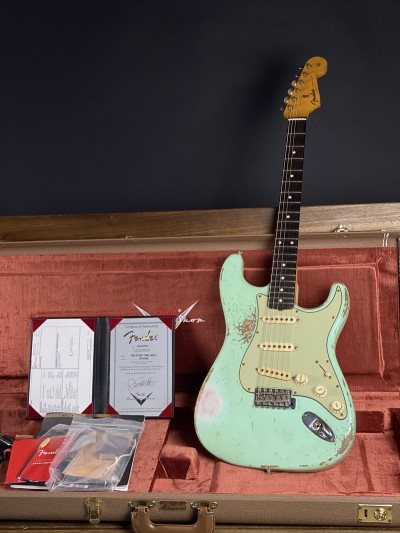 Fender Masterbuilt Jason Smith 62 Stratocaster Heavy Relic Surf Green Brazilian Rosewood
